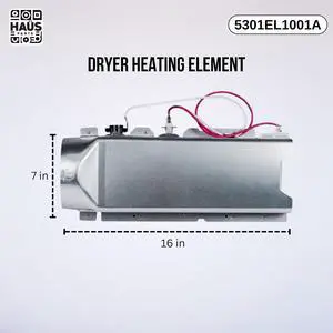 5301EL1001A Dryer Heating Element Compatible With Top Brands Replaces With, 5301EL1001A, 5301EL1001E, 5301EL1001J, 5301EL1001U, 5301EL1001W, AEG72910301,PS3527788, AP4438941 5301EL1001A Dryer Heating Element Compatible With Top Brands Replaces With, 5301EL1001A, 5301EL1001E, 5301EL1001J, 5301EL1001U, 5301EL1001W, AEG72910301,PS3527788, AP4438941