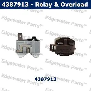 4387913 Refrigerator Compressor Relay and Overload Kit, Compatible with Whirlpool, Kenmore, Roper, KitchenAid, Estate, Inglis, and Crosley 4387913 Refrigerator Compressor Relay and Overload Kit, Compatible with Whirlpool, Kenmore, Roper, KitchenAid, Estate, Inglis, and Crosley