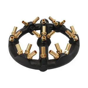 Heavy-Duty Natural Gas Jet Burner 10/20/23/32 Tips, Cast Iron & Brass Wok Stove with Sand Light Finish, Commercial-Grade Burner Replacement (23 Tips) Heavy-Duty Natural Gas Jet Burner 10/20/23/32 Tips, Cast Iron & Brass Wok Stove with Sand Light Finish, Commercial-Grade Burner Replacement (23 Tips)