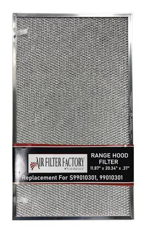 Grease Filter S99010301, 99010301 Replacement For Broan Range Hood Aluminum Mesh Grease Vent Filter 11-7/8" X 20-11/32" X 3/8" Grease Filter S99010301, 99010301 Replacement For Broan Range Hood Aluminum Mesh Grease Vent Filter 11-7/8" X 20-11/32" X 3/8"