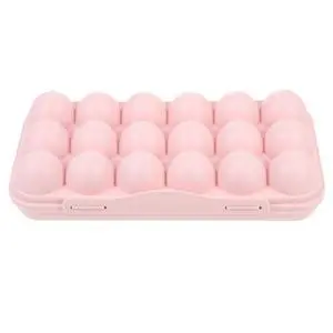 Plastic Egg Container for Refrigerator 18 Count Egg Holder with Airtight Lid Stackable Organizer Storage Box for Kitchen Fridge Protection Plastic Egg Container for Refrigerator 18 Count Egg Holder with Airtight Lid Stackable Organizer Storage Box for Kitchen Fridge Protection