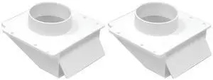 2-PACK - 143W White Plastic Under Eave Vent, 4-Inch 2-PACK - 143W White Plastic Under Eave Vent, 4-Inch