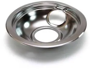 Whirlpool W10196406 Range Drip Pan, 6-in (Chrome) Genuine Original Equipment Manufacturer (OEM) Part Whirlpool W10196406 Range Drip Pan, 6-in (Chrome) Genuine Original Equipment Manufacturer (OEM) Part