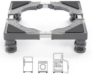 Mini Fridge Stand Adjustable Refrigerator Stand with 4 Strong Feet Universal Stand Base Washing Machine Stand Washer and Dryer Pedestals Multi-Functional Base for Appliance (Grey) Mini Fridge Stand Adjustable Refrigerator Stand with 4 Strong Feet Universal Stand Base Washing Machine Stand Washer and Dryer Pedestals Multi-Functional Base for Appliance (Grey)