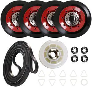 4392067 Dryer Repair Kit, 4 Rollers, Belt and Idler Pulley | Includes WPW10314173 rollers, 661570V belt and 279640 pulley for select Whirlpool, Maytag, Kenmore and Amana dryers 4392067 Dryer Repair Kit, 4 Rollers, Belt and Idler Pulley | Includes WPW10314173 rollers, 661570V belt and 279640 pulley for select Whirlpool, Maytag, Kenmore and Amana dryers