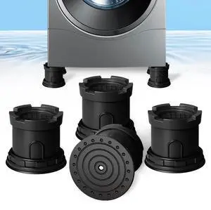 4Pcs Anti Vibration Pads for Washing Machine, Adjustable Height Stops Washer Dryer Moving, Prevents Noise, Vibration Transfer, Antivibration Stabilizer Support Feet with Suction Cup Bottom (Grey) 4Pcs Anti Vibration Pads for Washing Machine, Adjustable Height Stops Washer Dryer Moving, Prevents Noise, Vibration Transfer, Antivibration Stabilizer Support Feet with Suction Cup Bottom (Grey)