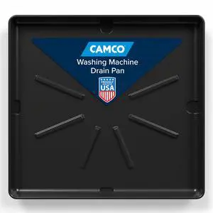 Washing Machine Drain Pan - Features a Durable Plastic Construction, 1-inch/1.5-inch PVC Drain Fitting, and Measures 30-inches (L) x 32-inches (W) x 2 ½-inches (H) (OD) (20750) Washing Machine Drain Pan - Features a Durable Plastic Construction, 1-inch/1.5-inch PVC Drain Fitting, and Measures 30-inches (L) x 32-inches (W) x 2 ½-inches (H) (OD) (20750)