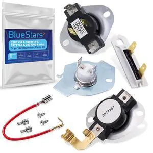 3387134 Cycling Thermostat 3392519 Dryer Thermal Fuse 3977393 Thermal Cut-off Switch 3977767 High-limit and Wire Thermostat Kit - Compatible with Whirlpool Kenmore Maytag Dryers 3387134 Cycling Thermostat 3392519 Dryer Thermal Fuse 3977393 Thermal Cut-off Switch 3977767 High-limit and Wire Thermostat Kit - Compatible with Whirlpool Kenmore Maytag Dryers