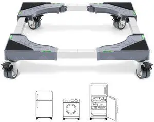 Appliance Dolly Cart with 4 Locking Twin Wheels Mini Fridge Stand Adjustable Furniture Mover Mobile Roller Base for Washing Machine, Dryer, Refrigerator, Laundry Pedestal Appliance Dolly Cart with 4 Locking Twin Wheels Mini Fridge Stand Adjustable Furniture Mover Mobile Roller Base for Washing Machine, Dryer, Refrigerator, Laundry Pedestal