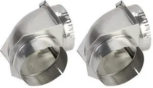 4396006RW Genuine OEM Dryer Vent Elbow Connector, 90-Degree Close-Turn, 4-Inch Aluminum Space-Saver Accessory (Pack of 2) 4396006RW Genuine OEM Dryer Vent Elbow Connector, 90-Degree Close-Turn, 4-Inch Aluminum Space-Saver Accessory (Pack of 2)
