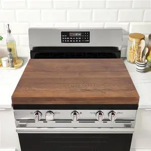 Wooden Stove Top Covers, 29.5 x 22 Inch Noodle Board Stove Cover for Glasstop Stove and Electric Stove, Gas Stove Burner (Walnut) Wooden Stove Top Covers, 29.5 x 22 Inch Noodle Board Stove Cover for Glasstop Stove and Electric Stove, Gas Stove Burner (Walnut)