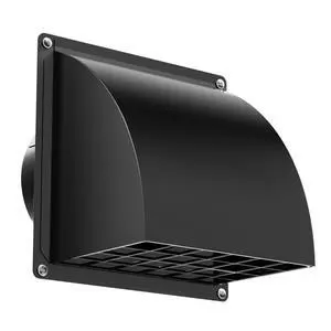 5 Inch Dryer Wall Vent Cover, Metal Wall Vent Cap Outside with Removable Screen & Cushioned Non-Return Flap for Home Wall, Air Condition, Range Hoods, Kitchen (Black) 5 Inch Dryer Wall Vent Cover, Metal Wall Vent Cap Outside with Removable Screen & Cushioned Non-Return Flap for Home Wall, Air Condition, Range Hoods, Kitchen (Black)