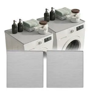 2 PC Washer and Dryer Covers for Top 25x25 in, Protector Topper Mat | Silicone Non-Slip Waterproof Washer and Dryer Covers For The Top Load, Dust Guard, Laundry Cover Top (Moonstone/Light Grey) 2 PC Washer and Dryer Covers for Top 25x25 in, Protector Topper Mat | Silicone Non-Slip Waterproof Washer and Dryer Covers For The Top Load, Dust Guard, Laundry Cover Top (Moonstone/Light Grey)