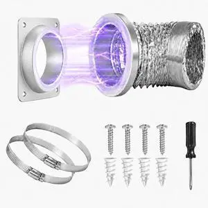 Magnetic Dryer Vent Connector Kit, Upgraded Hold, 4-Inch, 3.3FT Hose | Upgraded magnetic hold, airtight silicone seal, space-saving wall adapter for tight laundry rooms and easy lint cleaning Magnetic Dryer Vent Connector Kit, Upgraded Hold, 4-Inch, 3.3FT Hose | Upgraded magnetic hold, airtight silicone seal, space-saving wall adapter for tight laundry rooms and easy lint cleaning