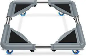 Mini Fridge Stand Mobile Roller, Adjustable18.5-27''- Grey | 4 Locking Wheels Suitable for Washing Machine, Dryer & Refrigerator, universal household appliance base, stable, durable Mini Fridge Stand Mobile Roller, Adjustable18.5-27''- Grey | 4 Locking Wheels Suitable for Washing Machine, Dryer & Refrigerator, universal household appliance base, stable, durable