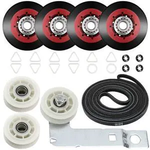 4392067 Dryer Repair Kit | Includes WPW10314173 Drum Roller & 661570V Belt & 2 pcs 279640 Idler Pulley, Replaces 2015 4392067VP 80047 587637 AP3109602 4392067 Dryer Repair Kit | Includes WPW10314173 Drum Roller & 661570V Belt & 2 pcs 279640 Idler Pulley, Replaces 2015 4392067VP 80047 587637 AP3109602