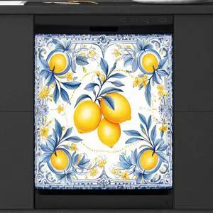 Dishwasher Magnet Cover Vintage Bohemian Floral Lemon Decorative Magnetic Dishwasher Sticker Front Dishwasher Door Cover 23"x26" for Refrigerator Panel Washing Machine Kitchen Decor Dishwasher Magnet Cover Vintage Bohemian Floral Lemon Decorative Magnetic Dishwasher Sticker Front Dishwasher Door Cover 23"x26" for Refrigerator Panel Washing Machine Kitchen Decor