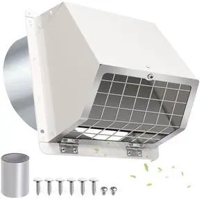 6 Inch Hooded Wall Vent with Flap and Mesh,6 inch Dryer Vent Cover,6''Exhaust Vent Cover Cap for Kitchen Range Hood/Dryer/Bathroom Exhaust Duct,Wall Mount Exterior Vent Hood Outdoor with Large Opening 6 Inch Hooded Wall Vent with Flap and Mesh,6 inch Dryer Vent Cover,6''Exhaust Vent Cover Cap for Kitchen Range Hood/Dryer/Bathroom Exhaust Duct,Wall Mount Exterior Vent Hood Outdoor with Large Opening