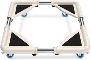 Mini Fridge Stand Mobile Roller, Adjustable18.5-27''- Off White | 4 Locking Wheels Suitable for Washing Machine, Dryer & Refrigerator, universal household appliance base, stable, durable Mini Fridge Stand Mobile Roller, Adjustable18.5-27''- Off White | 4 Locking Wheels Suitable for Washing Machine, Dryer & Refrigerator, universal household appliance base, stable, durable