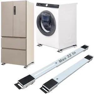 Appliance Rollers Heavy Duty,Max 32in,Second Generation Extendable Appliance Rollers Mobile Washing Machine Base Easily Move Washing Machines, Dryers, Refrigerators, Furniture (White) Appliance Rollers Heavy Duty,Max 32in,Second Generation Extendable Appliance Rollers Mobile Washing Machine Base Easily Move Washing Machines, Dryers, Refrigerators, Furniture (White)