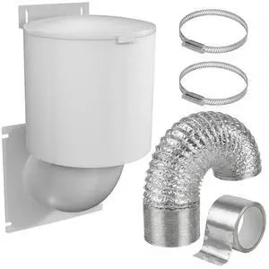 Dryer Vent Kit 4 Inch Exterior Dryer Vent Cover with 3FT Vent Hose, 2 Hose Clamps, Tape & Screws | Energy Saving & Pest Resistant Dryer Vent Kit 4 Inch Exterior Dryer Vent Cover with 3FT Vent Hose, 2 Hose Clamps, Tape & Screws | Energy Saving & Pest Resistant