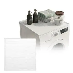 1PC Washer And Dryer Topper Protector Mat 25"x25" Washing Machine Top Cover | Silicone Non-Slip Waterproof Washer and Dryer Covers For The Top Load, Dust Guard, Laundry Cover Top (Opal /White) 1PC Washer And Dryer Topper Protector Mat 25"x25" Washing Machine Top Cover | Silicone Non-Slip Waterproof Washer and Dryer Covers For The Top Load, Dust Guard, Laundry Cover Top (Opal /White)