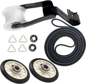 4392065 Dryer Repair Kit with 349241T Drum Support Roller, 691366 Idler Pulley, 341241 Belt for Whirlpool Kenmore Maytag Dryers - Replaces AP3131942 AP3098345 AP6010582 (Standard Kit) 4392065 Dryer Repair Kit with 349241T Drum Support Roller, 691366 Idler Pulley, 341241 Belt for Whirlpool Kenmore Maytag Dryers - Replaces AP3131942 AP3098345 AP6010582 (Standard Kit)