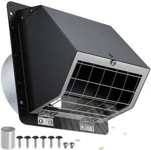 4" Dryer Vent Cover Outdoor,Dryer Vent Covers for Exterior Wall Vent Hood Outlet Air Vent,Dryer Vent Cover Outside,Exterior Dryer Exhaust Vent Cover Cap for House AC,Through Wall Dryer Vent Kit,Black 4" Dryer Vent Cover Outdoor,Dryer Vent Covers for Exterior Wall Vent Hood Outlet Air Vent,Dryer Vent Cover Outside,Exterior Dryer Exhaust Vent Cover Cap for House AC,Through Wall Dryer Vent Kit,Black
