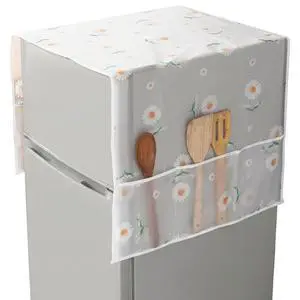 21x51 IN Fridge Cover, Multi-Purpose Appliance Proof Cover Refrigerator Washer Dryer Top Cover With Storage Pockets Bags,for Oven,dishwasher,kitchen Appliances(Daisy) 21x51 IN Fridge Cover, Multi-Purpose Appliance Proof Cover Refrigerator Washer Dryer Top Cover With Storage Pockets Bags,for Oven,dishwasher,kitchen Appliances(Daisy)