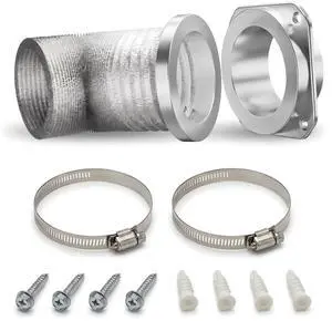 Magnetic Dryer Vent Coupling DV180 - Airtight Seal, Quick-Connect & Easy Clean, Strong Magnet Self-Alignment, Includes 4" Duct and two Clamps Magnetic Dryer Vent Coupling DV180 - Airtight Seal, Quick-Connect & Easy Clean, Strong Magnet Self-Alignment, Includes 4" Duct and two Clamps