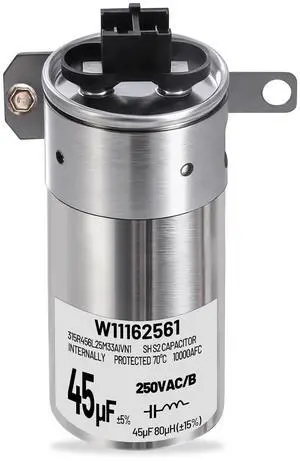 W11428524 W11162561 W10866238 Washing Machine Run Capacitor Replacement for Whirlpool Washer Capacitor, Replace W11175257 AP6981681 PS12745632 EAP12745632, Fit for Whirlpool Maytag Kenmore W11428524 W11162561 W10866238 Washing Machine Run Capacitor Replacement for Whirlpool Washer Capacitor, Replace W11175257 AP6981681 PS12745632 EAP12745632, Fit for Whirlpool Maytag Kenmore