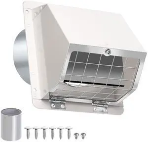 3 Inch Dryer Vent Cover Outside,Metal Exterior Vent Cover with Screen and Damper,Outdoor Dryer Vent Hood Outlet Exhaust Vent Cover Air Wall Vent Cover for House Laundry Dryer Range Hood AC-White 3 Inch Dryer Vent Cover Outside,Metal Exterior Vent Cover with Screen and Damper,Outdoor Dryer Vent Hood Outlet Exhaust Vent Cover Air Wall Vent Cover for House Laundry Dryer Range Hood AC-White