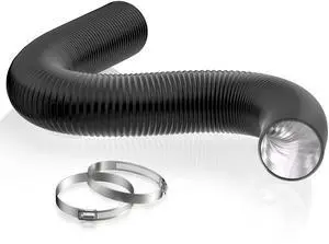 5 Inch Air Ducting, 32 Feet Flexible Aluminum Dryer Vent Hose, Three Layer Protection Dryer Hose with 2 Clamps for HVAC Ventilation Heating Cooling Exhaust 5 Inch Air Ducting, 32 Feet Flexible Aluminum Dryer Vent Hose, Three Layer Protection Dryer Hose with 2 Clamps for HVAC Ventilation Heating Cooling Exhaust