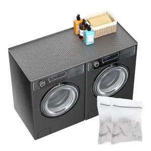 54" x 27.5" Silicone Washer Dryer Countertop Mat with 2 Laundry Bags Non-Slip, Waterproof, Dustproof Cover for Laundry Room Organization & Surface Protection (Grey) 54" x 27.5" Silicone Washer Dryer Countertop Mat with 2 Laundry Bags Non-Slip, Waterproof, Dustproof Cover for Laundry Room Organization & Surface Protection (Grey)