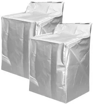 2Pack Washer and Dryer Covers, Portable Washer Cover with Zipper Design Dustproof & Waterproof & Anti-UV Laundry Covers, Washing Machine Cover Fit for Most Top Load Machine(Silver) 2Pack Washer and Dryer Covers, Portable Washer Cover with Zipper Design Dustproof & Waterproof & Anti-UV Laundry Covers, Washing Machine Cover Fit for Most Top Load Machine(Silver)