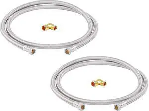 LeadFree 48-Inch Stainless Steel Dishwasher Hose for Cold/Hot Water hose connectors,3/8" Female Comp. x 3/8" Female Comp. Dishwasher Water Supply Line w/ 3/8" MIP x 3/8" Male Comp Elbow (2Ps) LeadFree 48-Inch Stainless Steel Dishwasher Hose for Cold/Hot Water hose connectors,3/8" Female Comp. x 3/8" Female Comp. Dishwasher Water Supply Line w/ 3/8" MIP x 3/8" Male Comp Elbow (2Ps)