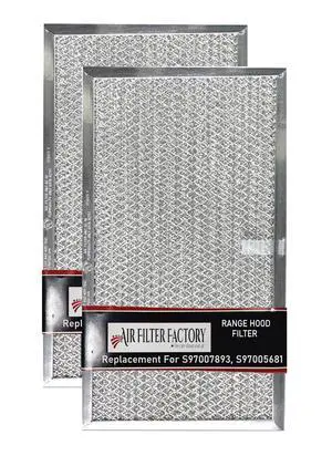 Replacement For S97007893, 97007893, 1172281, 97005681, 99010127, 99010159, S97005681, S99010127, S99010159, 6.62 x 11.62 x 0.37 Inches Range Hood Aluminum Grease Filter 2-Pack Replacement For S97007893, 97007893, 1172281, 97005681, 99010127, 99010159, S97005681, S99010127, S99010159, 6.62 x 11.62 x 0.37 Inches Range Hood Aluminum Grease Filter 2-Pack