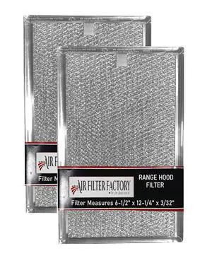 6-1/2 x 12-1/4 x 3/32 Inches Range Hood Aluminum Grease Filters 2-Pack 6-1/2 x 12-1/4 x 3/32 Inches Range Hood Aluminum Grease Filters 2-Pack