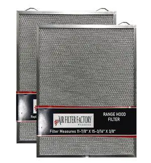 11-7/8 X 15-3/16 X 3/8 Inches Range Hood Aluminum Mesh Grease Stove Vent Filter 2-Pack 11-7/8 X 15-3/16 X 3/8 Inches Range Hood Aluminum Mesh Grease Stove Vent Filter 2-Pack