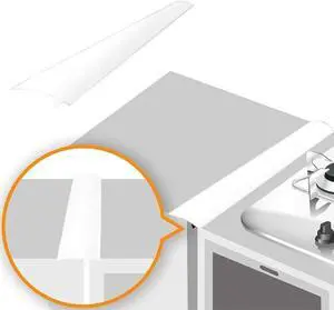 Lindas Essentials Silicone Stove Gap Covers (2 Pack), Heat Resistant Oven Gap Filler Seals Gaps Between Stovetop and Counter, Easy to Clean Stove Gap Guard (30 Inches, White) Lindas Essentials Silicone Stove Gap Covers (2 Pack), Heat Resistant Oven Gap Filler Seals Gaps Between Stovetop and Counter, Easy to Clean Stove Gap Guard (30 Inches, White)