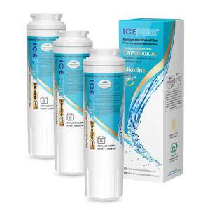 Alkaline UKF8001 Refrigerator Water Filter Replacement for Whirlpool EDR4RXD1, EveryDrop Filter 4, Maytag UKF8001, 4396395, UKF8001P, UKF8001AXX, RFC0900A, UKF8001AXX-200, Enhances PH, 3 Pack Alkaline UKF8001 Refrigerator Water Filter Replacement for Whirlpool EDR4RXD1, EveryDrop Filter 4, Maytag UKF8001, 4396395, UKF8001P, UKF8001AXX, RFC0900A, UKF8001AXX-200, Enhances PH, 3 Pack