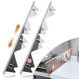 Stove Gap Covers Stainless Steel 2PCS, Stove Gap Filler, Silver | Range Trim Kit, Stove Gap Guards Between Stovetop and Counter, Heat Resistant, Retractable Length 13.8" to 27.5", Width 0.79" Stove Gap Covers Stainless Steel 2PCS, Stove Gap Filler, Silver | Range Trim Kit, Stove Gap Guards Between Stovetop and Counter, Heat Resistant, Retractable Length 13.8" to 27.5", Width 0.79"