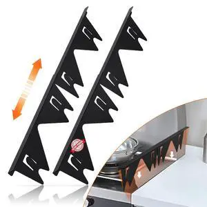Stainless Steel Stove Gap Covers,Stove Gap Filler, Range Trim Kit, Stove Gap Guards, Heat Resistant and Easy to Clean, Easy retractable Length 13.8" to 27.5", Width 0.79",Black(2PCS) Stainless Steel Stove Gap Covers,Stove Gap Filler, Range Trim Kit, Stove Gap Guards, Heat Resistant and Easy to Clean, Easy retractable Length 13.8" to 27.5", Width 0.79",Black(2PCS)