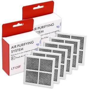 6 Pack LT120F Refrigerator Air Filter Replacement for LG Kenmore 9918 | Compatible with LG LT120F Kenmore Elite 46-9918 469918 9918 Replaces ADQ73214402 ADQ73214403 ADQ73214404 6 Pack LT120F Refrigerator Air Filter Replacement for LG Kenmore 9918 | Compatible with LG LT120F Kenmore Elite 46-9918 469918 9918 Replaces ADQ73214402 ADQ73214403 ADQ73214404