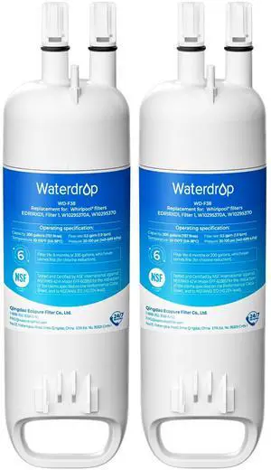 EDR1RXD1 Refrigerator Water Filter, 2 Pack | Replacement for Everydrop® Filter 1,W10295370A, EDR1RXD1B, P8RFWB2L, P4RFWB, Kenmore® 46-9081, 46-9930, WD-F38 EDR1RXD1 Refrigerator Water Filter, 2 Pack | Replacement for Everydrop® Filter 1,W10295370A, EDR1RXD1B, P8RFWB2L, P4RFWB, Kenmore® 46-9081, 46-9930, WD-F38