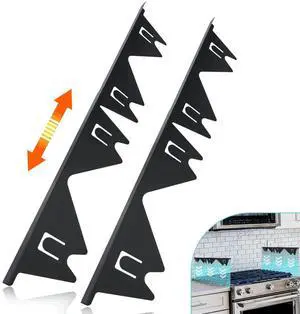 Stove Gap Covers Stainless Steel, 2 Pack Stove Gap Filler Easy Retractable Length 13.8" to 27.5", Width 0.79" Stove Gap Guards Range Trim Kit, Heat Resistant Guard Between Stove Top & Counter Stove Gap Covers Stainless Steel, 2 Pack Stove Gap Filler Easy Retractable Length 13.8" to 27.5", Width 0.79" Stove Gap Guards Range Trim Kit, Heat Resistant Guard Between Stove Top & Counter