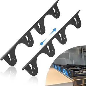 Stainless Steel Stove Gap Cover (2 Pack, Black), Stove Gap Filler for Kitchen, Range Trim Kit, Heat Resistant with Easy Clean, Adjustable Length 13.8 to 27.5 Stainless Steel Stove Gap Cover (2 Pack, Black), Stove Gap Filler for Kitchen, Range Trim Kit, Heat Resistant with Easy Clean, Adjustable Length 13.8 to 27.5
