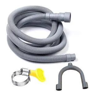 13 Feet Universal Washing Machine Drain Hose Flexible Dishwasher Drain Hose Extension Kits Corrugated Washer Hose w/ 1 Adapter 4 Clamps 1 U-Bend Holder 13 Feet Universal Washing Machine Drain Hose Flexible Dishwasher Drain Hose Extension Kits Corrugated Washer Hose w/ 1 Adapter 4 Clamps 1 U-Bend Holder