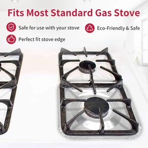 50pc Aluminum Gas Stove Burner Covers -Thicker Foil Square Burner Liners - Disposable Gas Range Protectors, 50 PackOuter diameter: 8.5 x 8.5 inch 50pc Aluminum Gas Stove Burner Covers -Thicker Foil Square Burner Liners - Disposable Gas Range Protectors, 50 PackOuter diameter: 8.5 x 8.5 inch