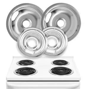 Electric Stove Drip Pans Set of 4 (2 x 6-Inch & 2 x 8-Inch) Stove Drip Pans for Electric Stove for Whirlpool, Maytag, KitchenAid & More - Compatible with W10196405 & W10196406 Stove Burner Drip Pan Electric Stove Drip Pans Set of 4 (2 x 6-Inch & 2 x 8-Inch) Stove Drip Pans for Electric Stove for Whirlpool, Maytag, KitchenAid & More - Compatible with W10196405 & W10196406 Stove Burner Drip Pan